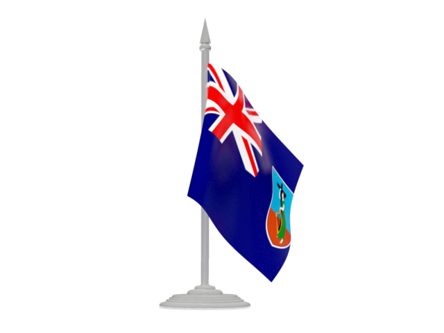 Flag with flagpole. Download flag icon of Montserrat at PNG format