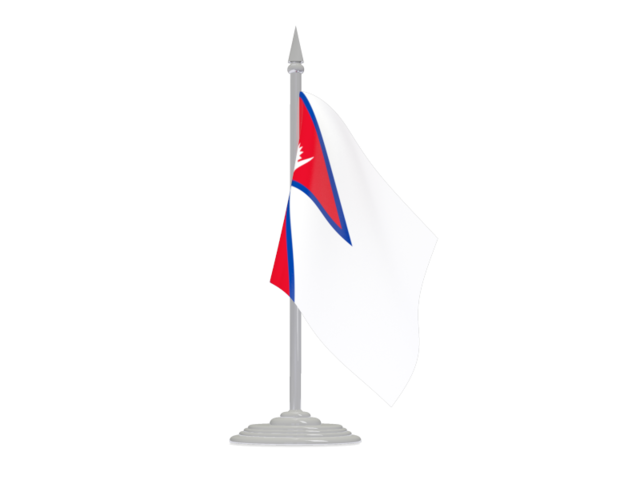 Flag with flagpole. Download flag icon of Nepal at PNG format