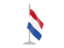 Netherlands. Flag with flagpole. Download icon.