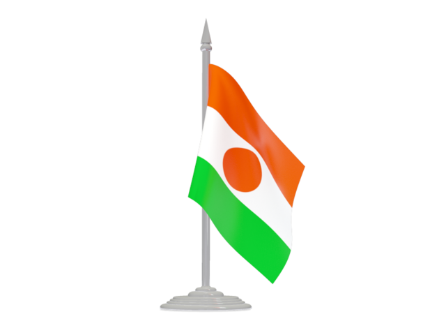 Flag with flagpole. Download flag icon of Niger at PNG format