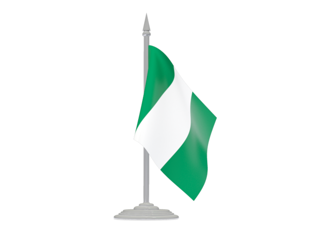 Flag with flagpole. Download flag icon of Nigeria at PNG format