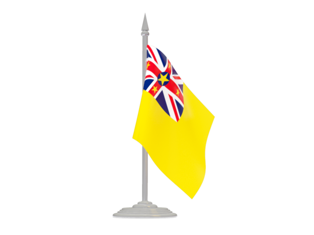 Flag with flagpole. Download flag icon of Niue at PNG format