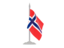 Норвегия. Флаг с флагштоком. Скачать иллюстрацию.