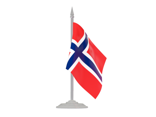 Flag with flagpole. Download flag icon of Norway at PNG format