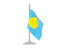 Palau. Flag with flagpole. Download icon.