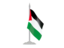 Palestinian territories. Flag with flagpole. Download icon.