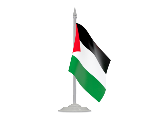 Флаг с флагштоком. Скачать флаг. Палестинские территории