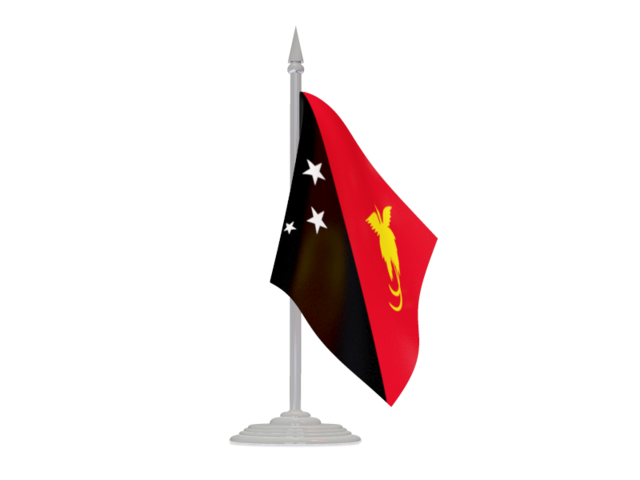 Flag with flagpole. Download flag icon of Papua New Guinea at PNG format