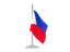 Philippines. Flag with flagpole. Download icon.