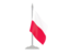 Poland. Flag with flagpole. Download icon.