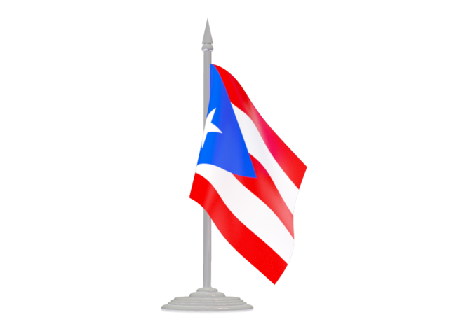 Flag with flagpole. Download flag icon of Puerto Rico at PNG format