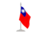 Taiwan. Flag with flagpole. Download icon.