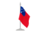 Samoa. Flag with flagpole. Download icon.