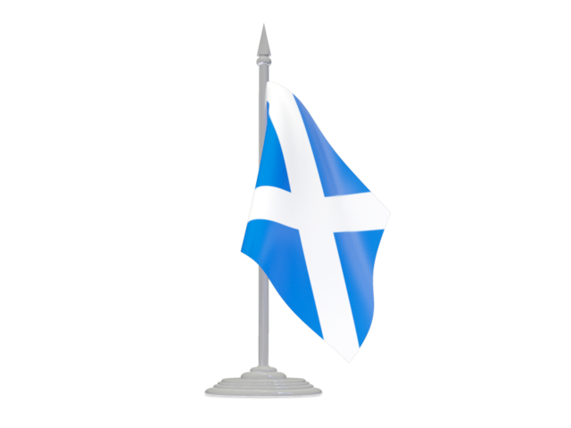 Flag with flagpole. Download flag icon of Scotland at PNG format