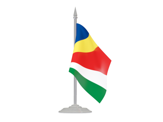 Flag with flagpole. Download flag icon of Seychelles at PNG format