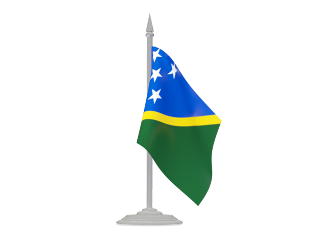 Flag with flagpole. Download flag icon of Solomon Islands at PNG format