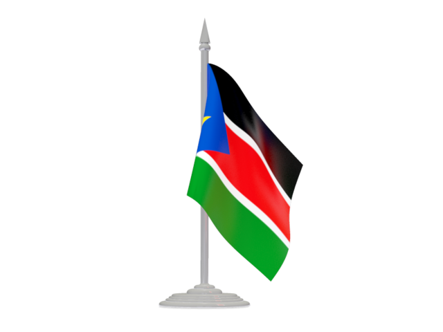 Flag with flagpole. Download flag icon of South Sudan at PNG format