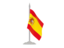 Spain. Flag with flagpole. Download icon.