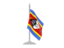 Swaziland. Flag with flagpole. Download icon.