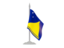 Tokelau. Flag with flagpole. Download icon.