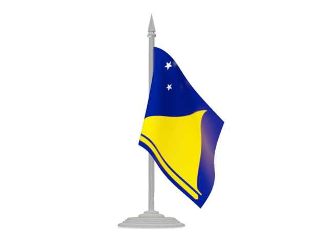 Flag with flagpole. Download flag icon of Tokelau at PNG format