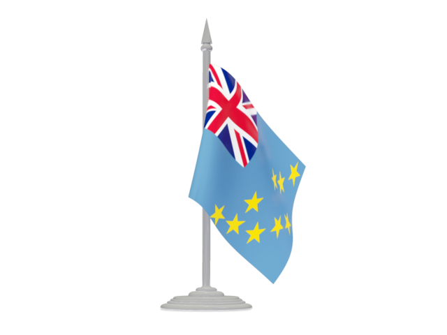 Flag with flagpole. Download flag icon of Tuvalu at PNG format