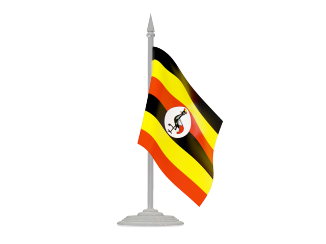 Flag with flagpole. Download flag icon of Uganda at PNG format