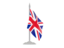 United Kingdom. Flag with flagpole. Download icon.