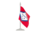 Flag of state of Arkansas. Flag with flagpole. Download icon