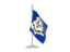 Flag of state of Connecticut. Flag with flagpole. Download icon