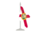 Flag of state of Florida. Flag with flagpole. Download icon