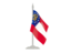 Flag of state of Georgia. Flag with flagpole. Download icon
