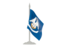 Flag of state of Louisiana. Flag with flagpole. Download icon