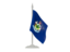 Flag of state of Maine. Flag with flagpole. Download icon