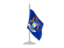Flag of state of Michigan. Flag with flagpole. Download icon