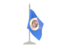 Flag of state of Minnesota. Flag with flagpole. Download icon