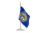 Flag of state of Nebraska. Flag with flagpole. Download icon