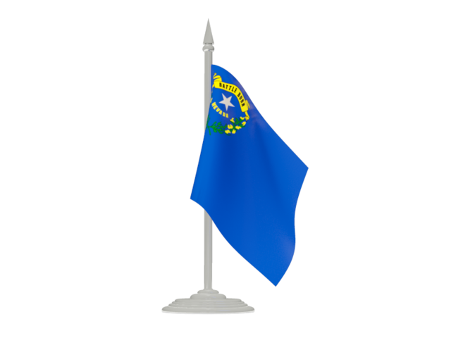 Flag with flagpole. Download flag icon of Nevada