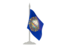 Flag of state of New Hampshire. Flag with flagpole. Download icon