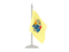 Flag of state of New Jersey. Flag with flagpole. Download icon