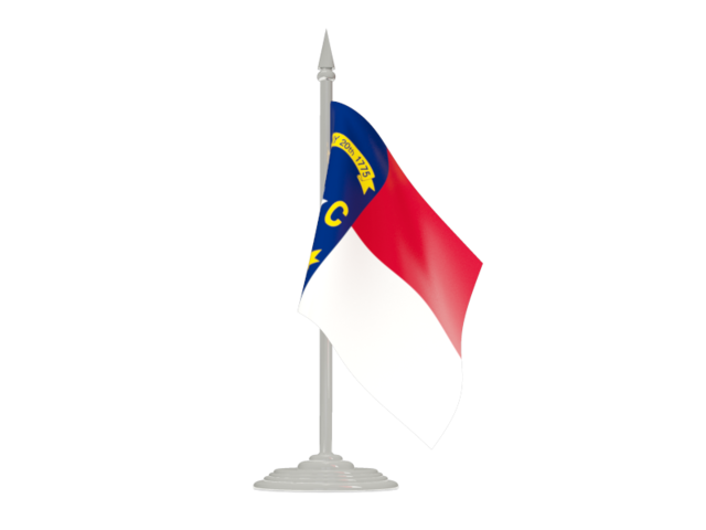 Flag with flagpole. Download flag icon of North Carolina