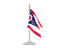 Flag of state of Ohio. Flag with flagpole. Download icon
