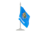 Flag of state of Oklahoma. Flag with flagpole. Download icon