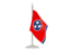 Flag of state of Tennessee. Flag with flagpole. Download icon