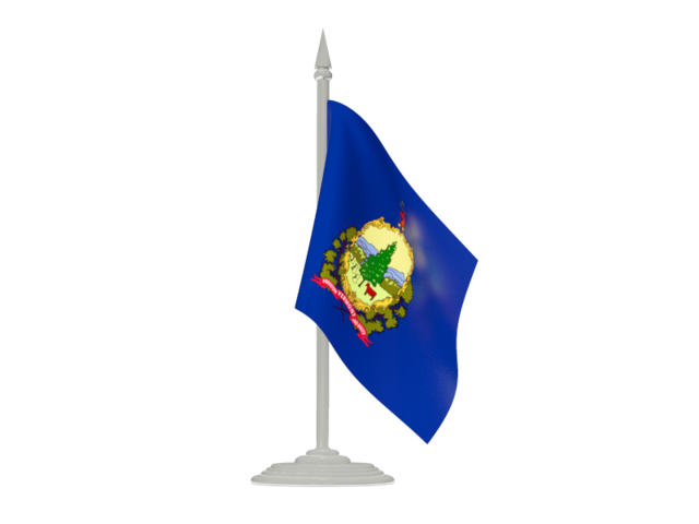 Flag with flagpole. Download flag icon of Vermont