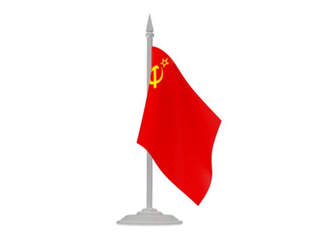 Flag with flagpole. Download flag icon of Soviet Union at PNG format