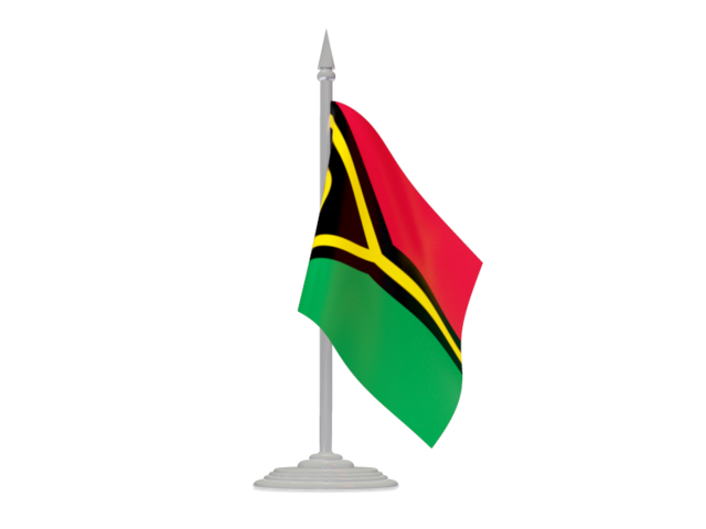 Флаг с флагштоком. Скачать флаг. Вануату