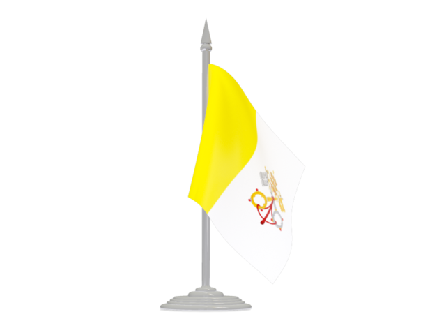 Flag with flagpole. Download flag icon of Vatican City at PNG format
