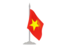 Vietnam. Flag with flagpole. Download icon.