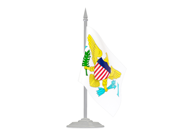 Флаг с флагштоком. Скачать флаг. Американские Виргинские острова